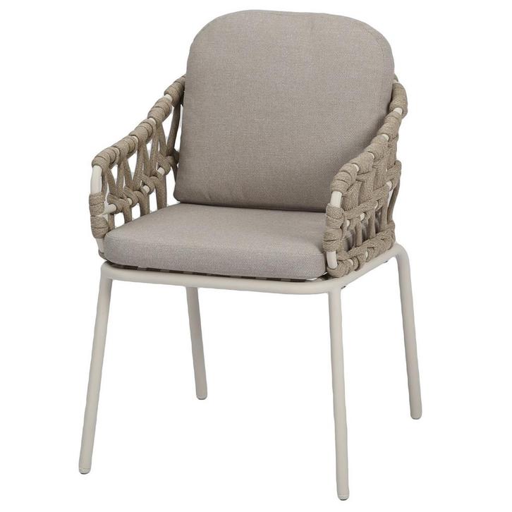 Matera dining tuinstoel naturel zand rope, Tuin en Terras, Tuinsets en Loungesets, Nieuw, Ophalen of Verzenden