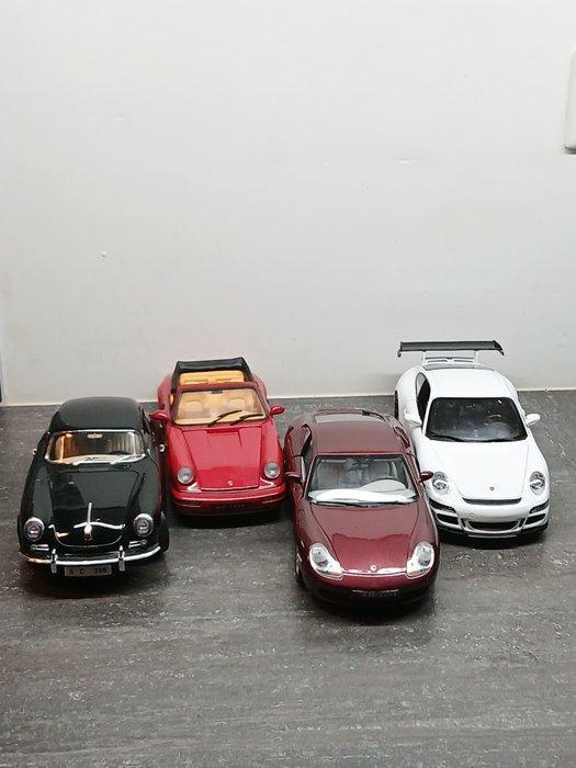 Welly, Anson, Bburago 1:18 - Modelauto (4) - Porsche 911, Hobby en Vrije tijd, Modelauto's | 1:5 tot 1:12