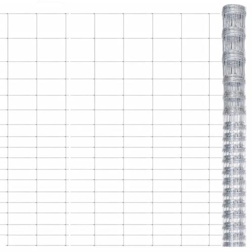 vidaXL Hek 50x1,25 m gegalvaniseerd staal zilverkleurig, Tuin en Terras, Schuttingen, Nieuw, IJzer, 1 tot 2 meter, Verzenden