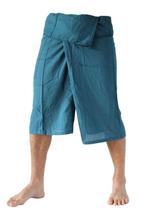 Fishermanspants 3/4 rayon petrol, Verzenden, Nieuw