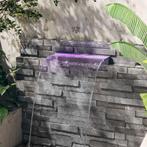 vidaXL Watervaloverlaat met RGB LEDs 60 cm acryl, Tuin en Terras, Verzenden, Nieuw