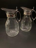 Kan (2) - Glas en verzilverd - Vintage, Antiek en Kunst