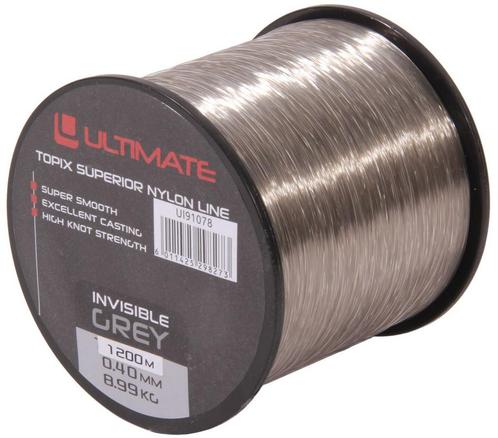 Ultimate Topix nylon invisible grey 1200m 0,40mm 8,99kg, Watersport en Boten, Hengelsport | Algemeen, Overige typen, Nieuw, Verzenden