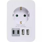 Benson Stopcontact met 2 USB-A en 2 USB-C poorten - Kinde..., Ophalen of Verzenden, Nieuw