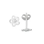 Lilly oorknopjes opengewerkte bloem - zilver, Verzenden, Nieuw