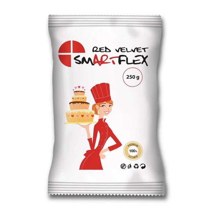 SmartFlex Fondant Rood Velvet 250g, Hobby en Vrije tijd, Taarten en Cupcakes maken, Nieuw, Verzenden
