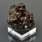 Zeldzame tourmaline Uvite Kristallen op matrix - Hoogte: 3.5, Verzamelen, Mineralen en Fossielen