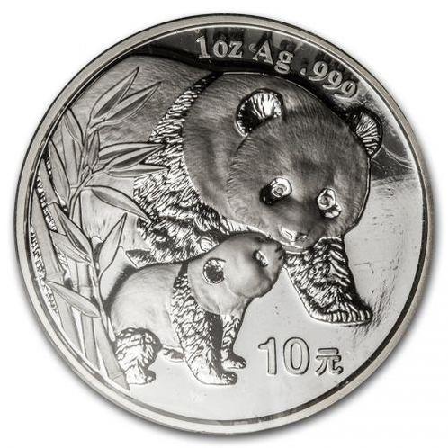 Chinese Panda 1 oz 2004 (600.000 oplage), Postzegels en Munten, Munten | Azië, Oost-Azië, Losse munt, Zilver, Verzenden