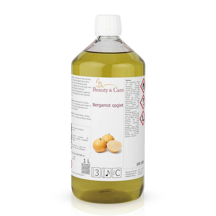 Beauty & Care Bergamot opgiet 1 L.  new, Sport en Fitness, Sauna, Fins of Traditioneel, Nieuw, Ophalen of Verzenden