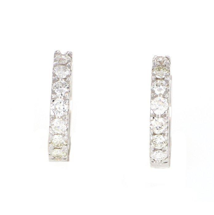 Zonder Minimumprijs - Oorbellen - 18 karaat Witgoud Diamant, Sieraden, Tassen en Uiterlijk, Oorbellen