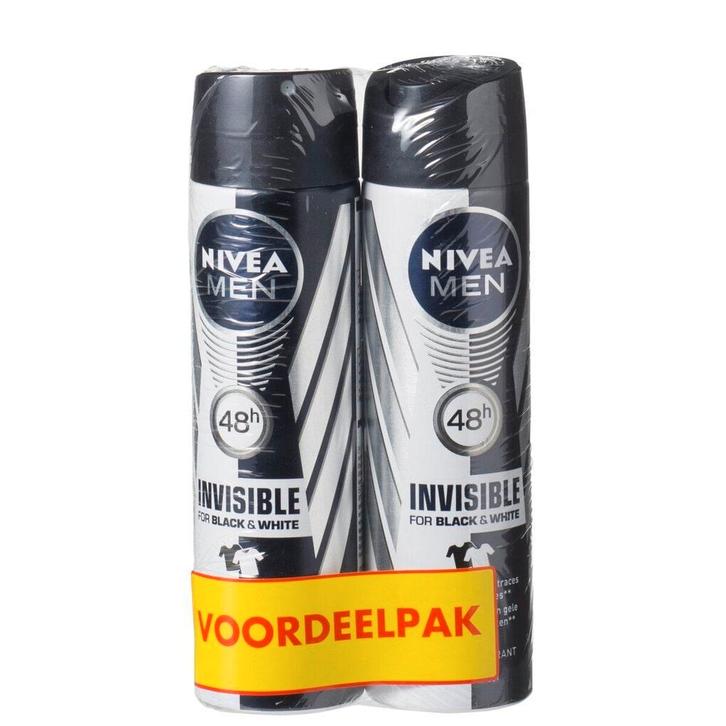 Nivea Men Invisible For Black & White Deodorant Spray, Sieraden, Tassen en Uiterlijk, Uiterlijk | Lichaamsverzorging, Deodorant of Bodyspray