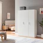 Kledingkast Eiselfing 176x120x52 cm met 4 vakken wit [en.cas, Huis en Inrichting, Kasten | Kledingkasten, Verzenden, Nieuw