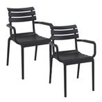 Garden Impressions Paris tuinstoel zwart - 2 stuks, Tuin en Terras, Verzenden, Nieuw