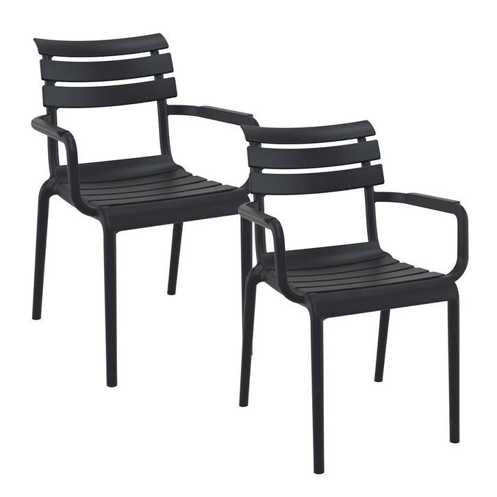 Garden Impressions Paris tuinstoel zwart - 2 stuks, Tuin en Terras, Tuinsets en Loungesets, Verzenden