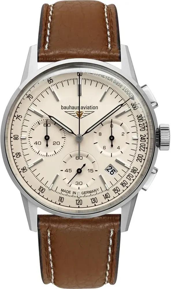 Bauhaus 2376-5 Aviation G38 chronograaf horloge, Sieraden, Tassen en Uiterlijk, Horloges | Heren, Polshorloge, Nieuw, Overige merken