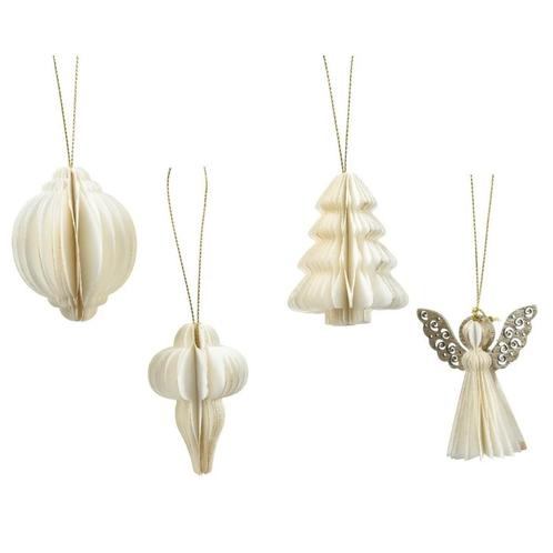Actie: hanger kerst honeycomb - wit 6 cm (set van 4), Hobby en Vrije tijd, Knutselen, Nieuw, Ophalen of Verzenden