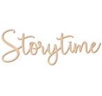 Houten wand tekst decoratie Storytime, Kinderen en Baby's, Kinderkamer | Inrichting en Decoratie, Verzenden, Nieuw
