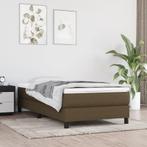 vidaXL Pocketveringmatras 90x200x20 cm stof donkerbruin, Verzenden, Nieuw