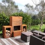 GardenMaxX Tuinhaard Pinacate XL Corten - Woodbox Edition, Ophalen of Verzenden, Nieuw