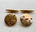 Manchetknopen - 19.2 kt. Geel goud Diamant (Natuurlijk) -