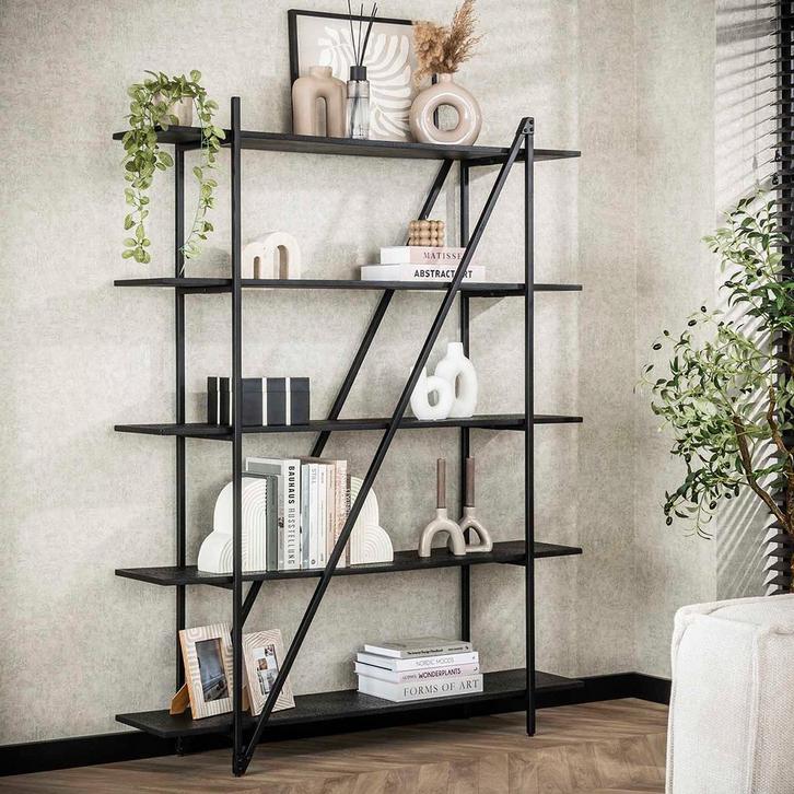*WOONWINKEL* Plankenkast Industrieel Metaal, Huis en Inrichting, Kasten | Boekenkasten, Nieuw, Verzenden