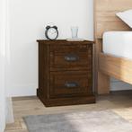 vidaXL Nachtkastje 39x39x47,5 cm bewerkt hout bruin, Minder dan 45 cm, Verzenden, Nieuw, Minder dan 55 cm