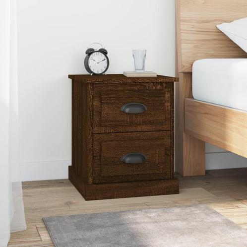 vidaXL Nachtkastje 39x39x47,5 cm bewerkt hout bruin, Huis en Inrichting, Slaapkamer | Nachtkastjes, Nieuw, Minder dan 45 cm, Hout