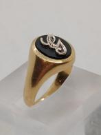 Zegelring - 18 karaat Geel goud Onyx, Sieraden, Tassen en Uiterlijk, Antieke sieraden