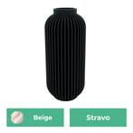 Stravo | Beige | 34CM, Huis en Inrichting, Woonaccessoires | Vazen, Ophalen of Verzenden, Nieuw
