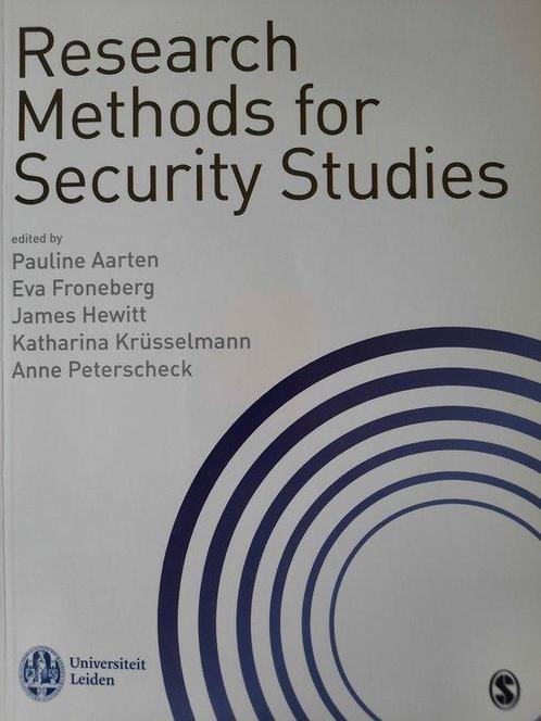 Research methods for security studies 9781529754094, Boeken, Wetenschap, Zo goed als nieuw, Verzenden
