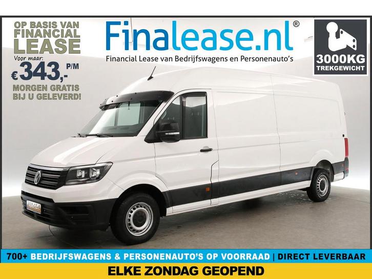 Volkswagen Crafter 35 2.0 TDI 140PK L4H3 3000kg Trekgewicht, Auto's, Bestelauto's, Lease, Handgeschakeld, Diesel, Volkswagen, Wit