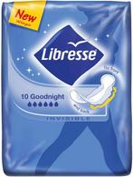 LIBRESSE 10 GOODNIGHT INVISIBLE MAANDVERBAND PAK 10 STUKS, Verzenden, Nieuw