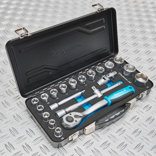 Datona Dopsleutelset Datona 10 t/m 32mm met  1/2 ratel -, Doe-het-zelf en Verbouw, Gereedschap | Handgereedschap, Nieuw, Ophalen of Verzenden
