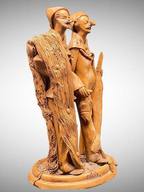 Emmanuel Villanis (attribué à) - Figuur - Groupe de pêcheurs, Antiek en Kunst, Antiek | Glas en Kristal