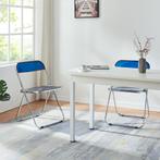 Klapstoel set van 2 Pornainen 74x46x47 cm donkerblauw [en.ca, Huis en Inrichting, Stoelen, Verzenden, Nieuw