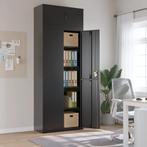 vidaXL Archiefkast 90x40x240 cm staal zwart, Huis en Inrichting, Kasten | Overige, Verzenden, Nieuw