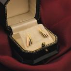 Tricolor gouden oorstekers (witgoud, roségoud) (witgoud), Sieraden, Tassen en Uiterlijk, Oorbellen, Ophalen of Verzenden, Gebruikt