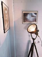 Statief vloerlamp - Militair lamp op statief - Aluminium,, Antiek en Kunst