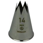 Spuitmondje gekarteld 6 Tands RVS 14mm, Verzenden, Nieuw