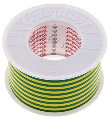 Elektrische Isolatietape Vde-Getest 50mm/25m Groen/Geel beschikbaar voor biedingen