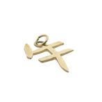 Gouden hanger van een Chinees horoscoopteken; Paard, Sieraden, Tassen en Uiterlijk, Bedels, Ophalen of Verzenden, Gebruikt, Goud