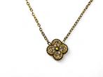 Veiling - 18k Gold Plated Alhambra Ketting met Zirkonia, Sieraden, Tassen en Uiterlijk, Kettingen, Nieuw