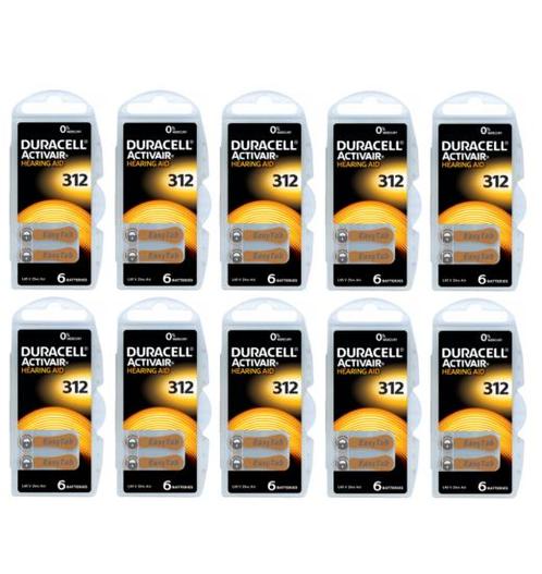 Duracell Hoorapparaat batterij DA312 bruin (60 stuks), Diversen, Verpleegmiddelen, Nieuw, Ophalen of Verzenden