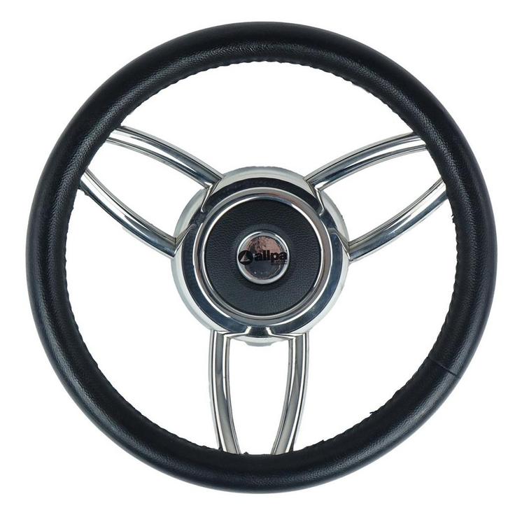 Allpa Stuurwiel Type 27B RVS Zwart 30 cm, Watersport en Boten, Bootonderdelen, Nieuw, Ophalen of Verzenden