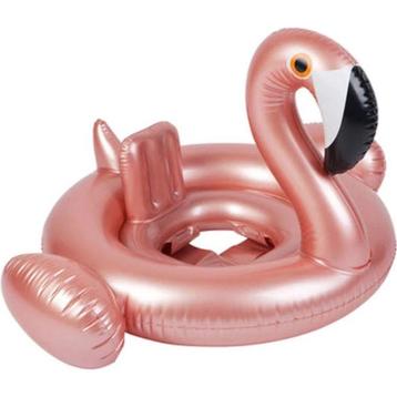 Opblaasbare flamingo zwemband met zitje voor kinderen