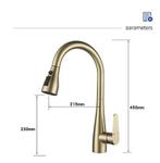 360° Rotatie Keukenkraan – Geborsteld Goud, Uittrekbare Kraa, Verzenden, Nieuw