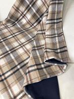Exclusieve dubbele gezichts multicolor wollen ruit bruine en
