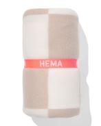 HEMA Plaid 130x150cm fleece geblokt, Huis en Inrichting, Woonaccessoires | Plaids en Woondekens, Verzenden, Nieuw