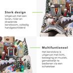 2dekans | Cheqo kerstdorp met draaiende kerstboom - LED, Diversen, Kerst, Ophalen of Verzenden, Zo goed als nieuw
