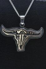 Zilveren Indiaan Stier kop hopi style ketting hanger, Verzenden, Nieuw